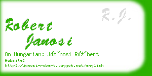 robert janosi business card